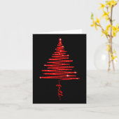 赤信きらめく教クリスマスツリー カード (黄色い花)