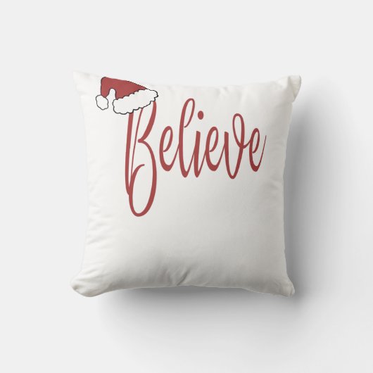 赤信じサンタハットとクリスマスに クッション (正面)