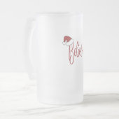 赤信じサンタハットとクリスマスに フロストグラスビールジョッキ (正面左)