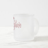 赤信じサンタハットとクリスマスに フロストグラスマグカップ (正面右)