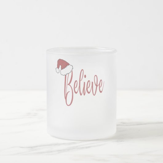 赤信じサンタハットとクリスマスに フロストグラスマグカップ (中央)