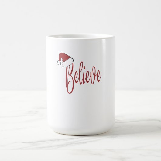 赤信じサンタハットとクリスマスに モーフィングマグカップ (中央)