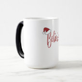 赤信じサンタハットとクリスマスに モーフィングマグカップ (正面左)