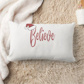 赤信じサンタハットとクリスマスに ランバークッション (ブランケット)