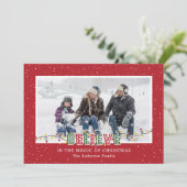 赤信じ緑雪フォトクリスマスカード シーズンカード (スタンド正面)