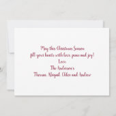 赤信じ雪片スタークリスマスカード (裏面)