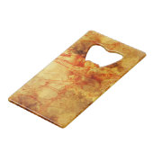 赤信号で金ゴールド抽象芸術 クレジットカード栓抜き (正面アングル)