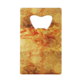 赤信号で金ゴールド抽象芸術 クレジットカード栓抜き (裏面)