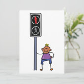 赤信号の歩行者横断点に立つ少年 招待状 (スタンド正面)