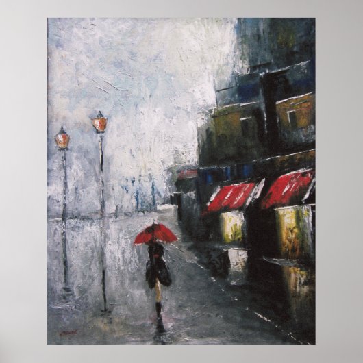 赤傘のポスターの下で ポスター (正面)