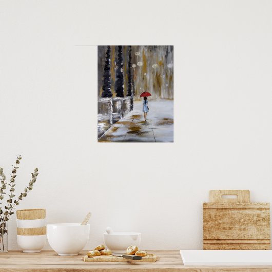 赤傘ポスター ポスター (キッチン)