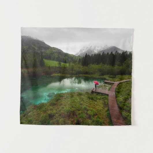 赤傘緑湖 タペストリー (正面(横))