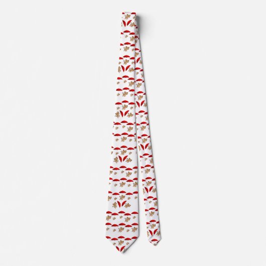 赤傘（かさ）猫を結ぶメンデザイナー ネクタイ (正面)