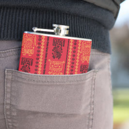 赤先住民パターン民族部族ボホ文化 フラスク