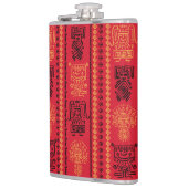 赤先住民パターン民族部族ボホ文化 フラスク (左)