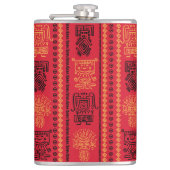 赤先住民パターン民族部族ボホ文化 フラスク (正面)