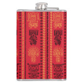 赤先住民パターン民族部族ボホ文化 フラスク (裏面)