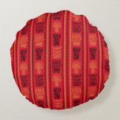 赤先住民パターン民族部族ボホ文化 ラウンドクッション (裏面)