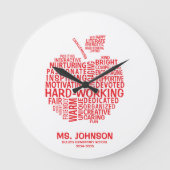 赤先生鑑賞タイポグラフィApple ラージ壁時計 (正面)