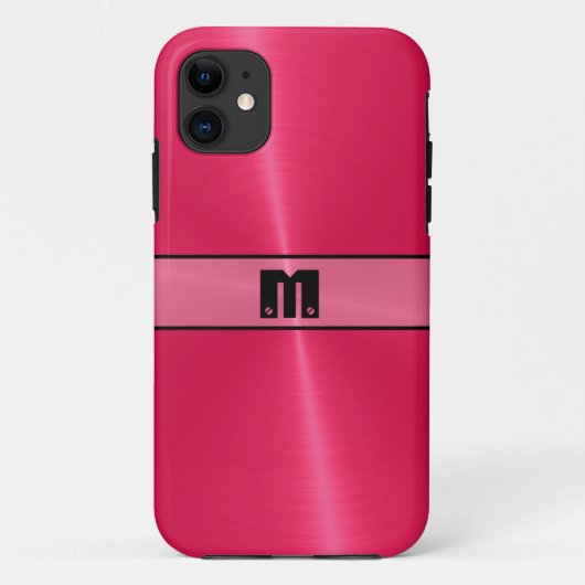 赤光沢ステンレス鋼メタル8 Case-Mate iPhoneケース (裏面)