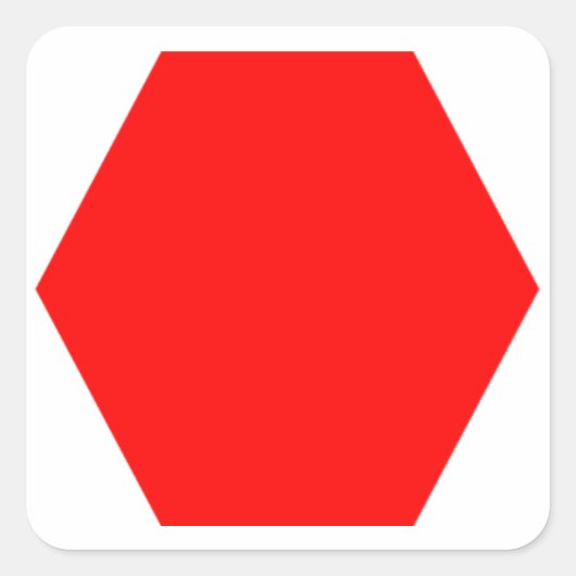 赤八角形ステッカー(調理師12歳以上) スクエアシール (正面)