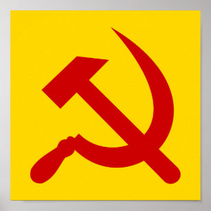 赤共産主義のハンマーと鎌 ポスター