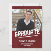 赤写グランジ真 招待状 (裏面)