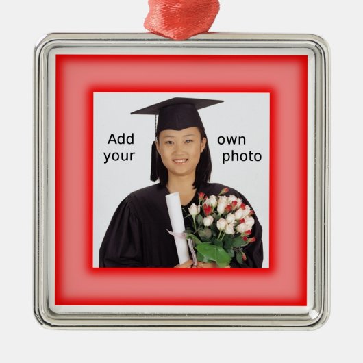 赤写真の追加 メタルオーナメント (正面)