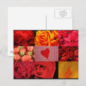 赤写真コラージュ ポストカード (正面/裏面)