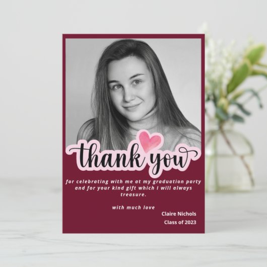 赤写真モダン卒業はっきりしたタイポグラフィ (スタンド正面)