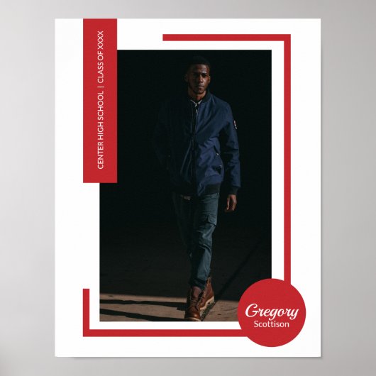 赤写真モダン卒業 ポスター (正面)