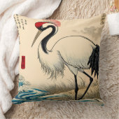 赤冠クレーン クッション (ブランケット)