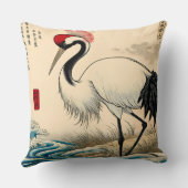 赤冠クレーン クッション (裏面)