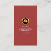 赤剥離壁金ゴールドブラシ仕上げ画家 名刺 (裏面)