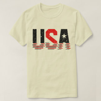 赤動揺してと黒のアメリカタイポグラフィ Tシャツ