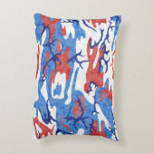 赤動揺して白と青の迷彩柄 アクセントクッション (裏面(縦))
