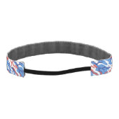 赤動揺して白と青の迷彩柄 アスレチックヘッドバンド (裏面)