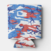 赤動揺して白と青の迷彩柄 缶クーラー (裏面)