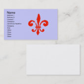 赤動揺して(紋章の)フラ・ダ・リ 名刺 (正面/裏面)