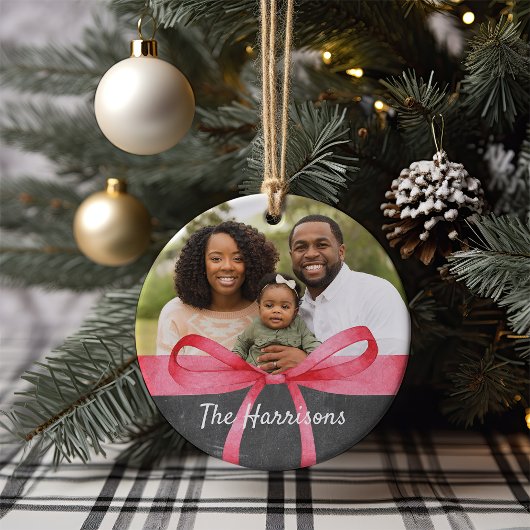 赤包まれたで |写真クリスマス セラミックオーナメント