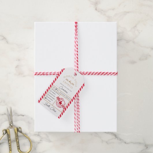 赤北極表現特別引渡 ギフトタグ (より糸付き)