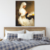 赤十字からのナースのポートレート キャンバスプリント (インサイチュ (寝室))