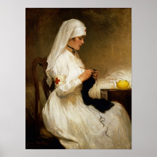 赤十字からのナースのポートレート ポスター (正面)