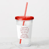 赤十字と聖句を恥じないクリスチャン アクリルタンブラー (裏面)