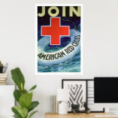 赤十字に参加 – 救命具(US00293) ポスター (ホームオフィス)