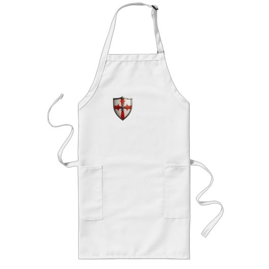 赤十字のパテを持つ十字軍シールド ロングエプロン (正面)