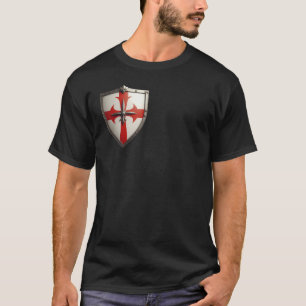 赤十字のパテを持つ十字軍シールド Tシャツ