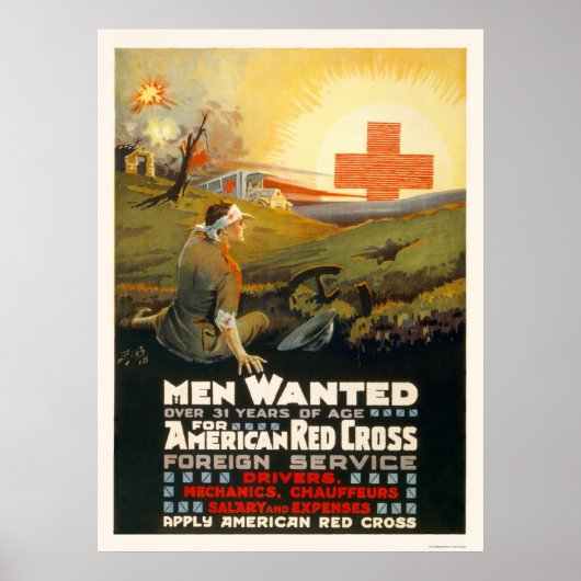 赤十字の外務官の指名手配 ポスター (正面)