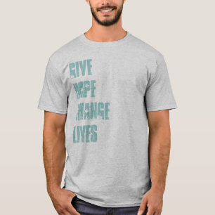 赤十字の寄付! 希望の変更の生命ヴィンテージを与えて下さい Tシャツ