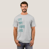 赤十字の寄付! 希望の変更の生命ヴィンテージを与えて下さい Tシャツ (正面フル)